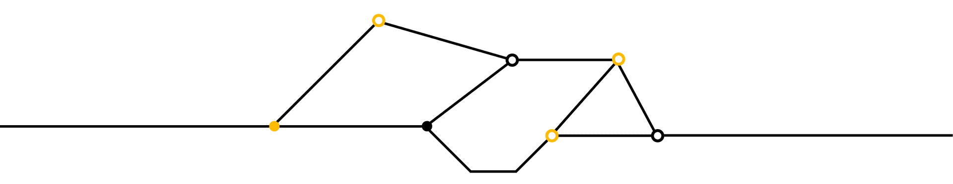 Illustration of interconnected nodes, separating sections of text on the page.